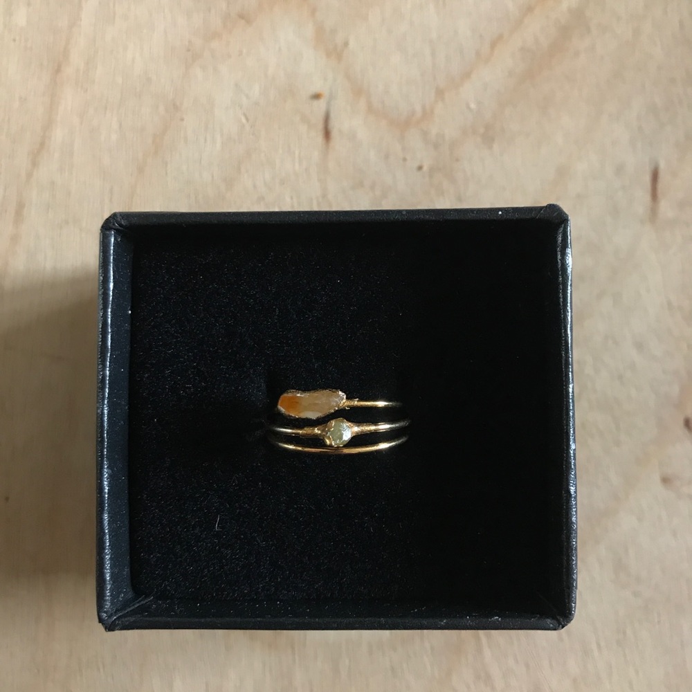 Gold Stacking Rings Size 8 - Picture 2 of 3